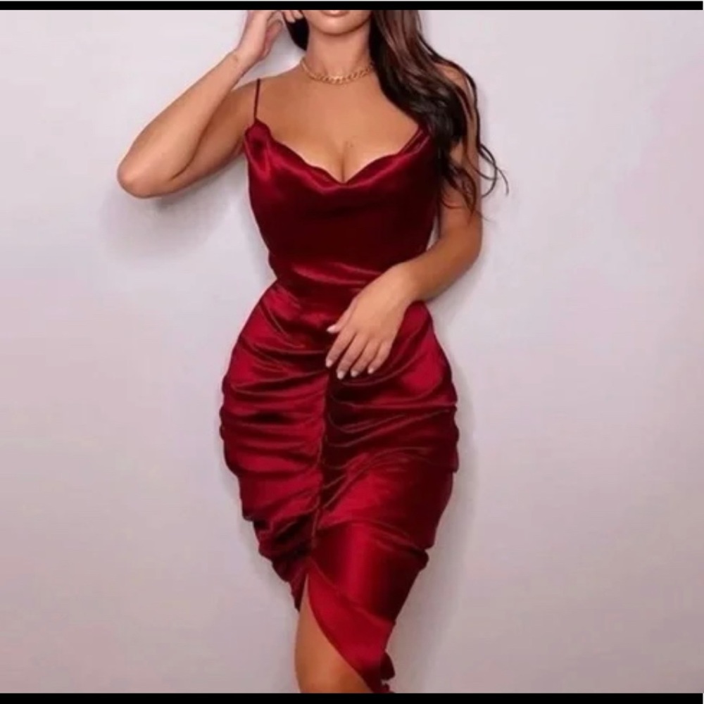 House of CB Deep Red Dress